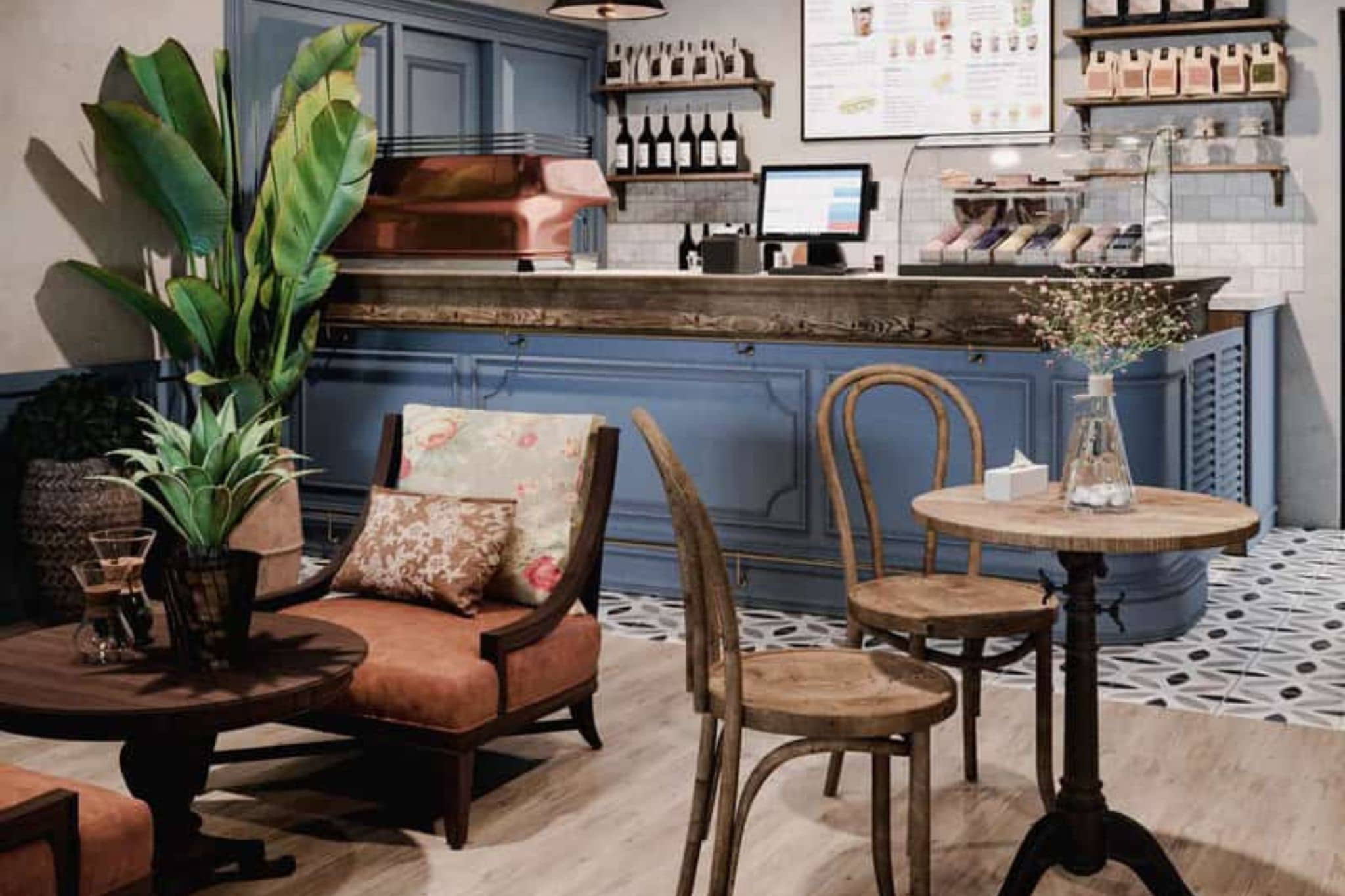 Trang trí quán cafe phong cách rustic